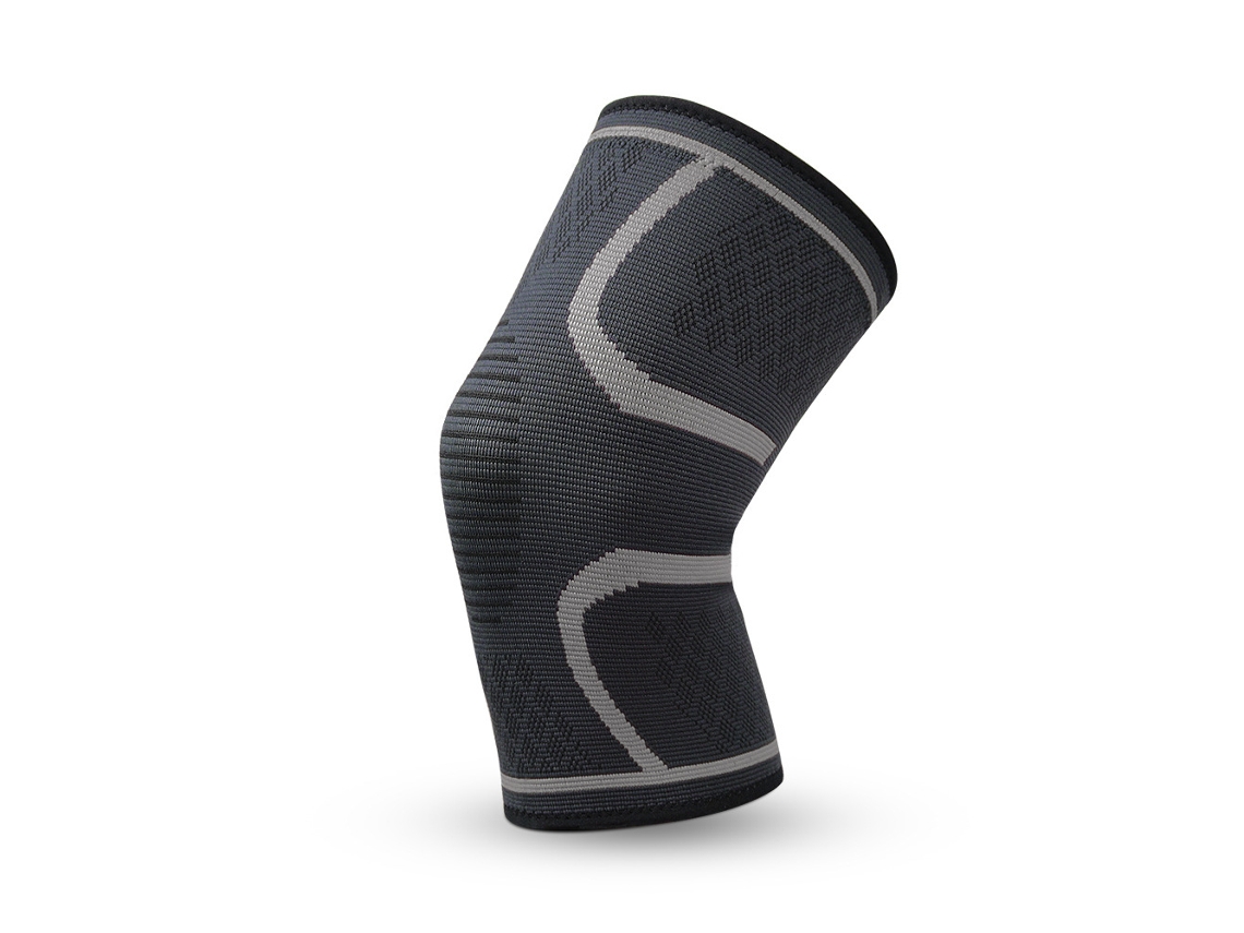 Um Par De Joelheiras Esportivas De Nylon Tricotadas Para Homens E Mulheres Em Aquaforge