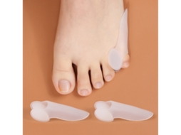 2 Pares de Separador de Dedos de Silicone Branco