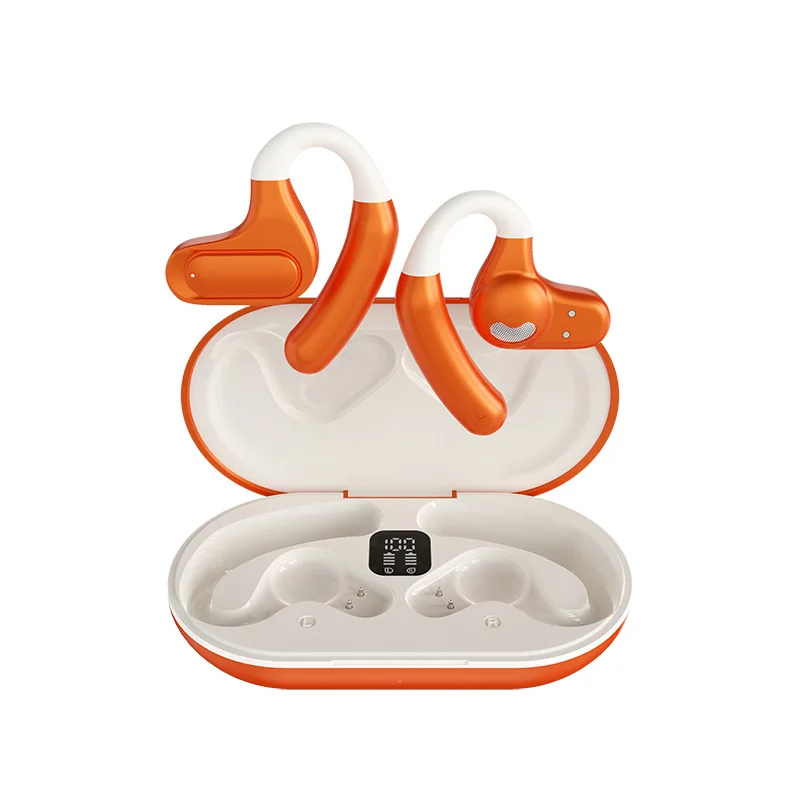 Fones de Ouvido Intra auriculares Bluetooth com Cancelamento de Ruído MDUG (laranja)