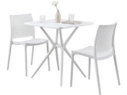 Conjunto De Jardin Amino Com 2 Cadeiras Branco