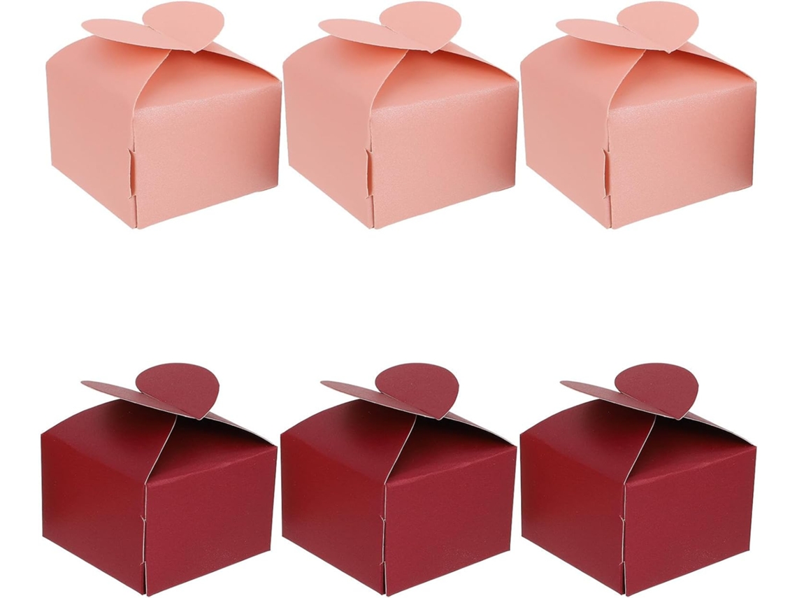 Caixas De Papel Quadradas Em Formato Coração Packove 50-unidades Embalagem Delicada E Funcional Para Criar Uma Atmosfera