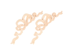 Conjunto De 2 Apliques De Madeira Entalhada, Ornamentos Decorativos Em Estilo Europeu.