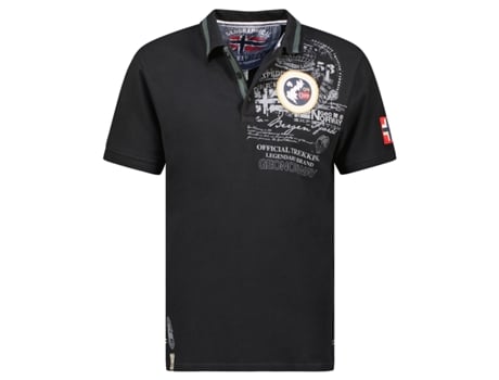 Polo de Homem GEO NORWAY Algodão Preto (L)
