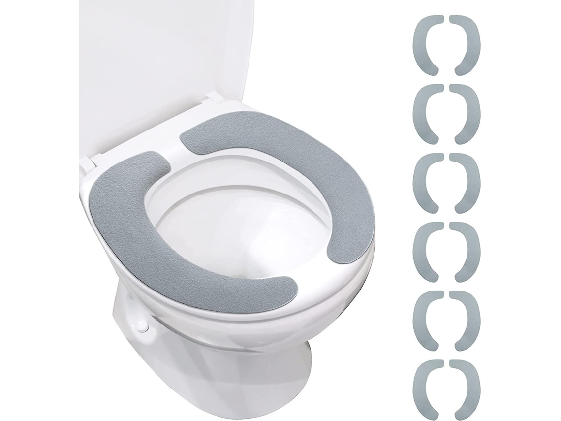 Anel de Assento de Vaselina, Conjunto de 6, Lavável, Reutilizável, Autoadesivo, Portátil, para Banheiro, Fácil Instalação S/MARCA