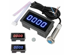 4 Digital Led Tachômetro Rpm Medidor Velocidade Sensor Proximidade Hall Npn