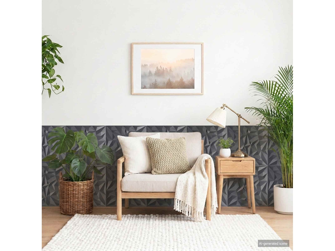 Vidaxl Painéis De Parede 12 Unid. 50 X 50 Cm Ametista Cinza Espuma Xps