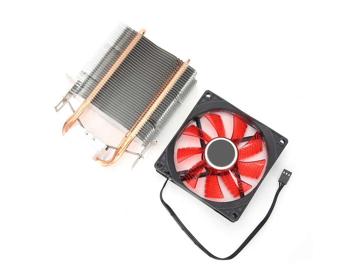 Cooler De Cpu Com 3 Pinos Para Dissipador De Calor Amd 775/1155/intel Vermelho Acessório Para Pc