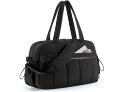 Bolsa de Ginástica AQUAFORGE com Compartimento Impermeável, para Fins de Semana, Treinos, Ioga, Preto
