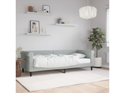Sofá cama con colchón 80x200 cm terciopelo gris claro