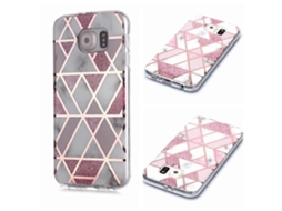 Capa Protetora Macia De Tpu Com Padrão De Mármore Para Galaxy S6 Edge