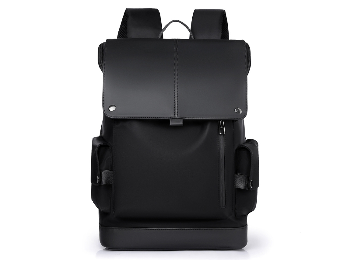 Mochila de Rolltop HENTEN HOME Impermeável para Portátil 15.6" Executiva Unissexo , Grande Capacidade Preto