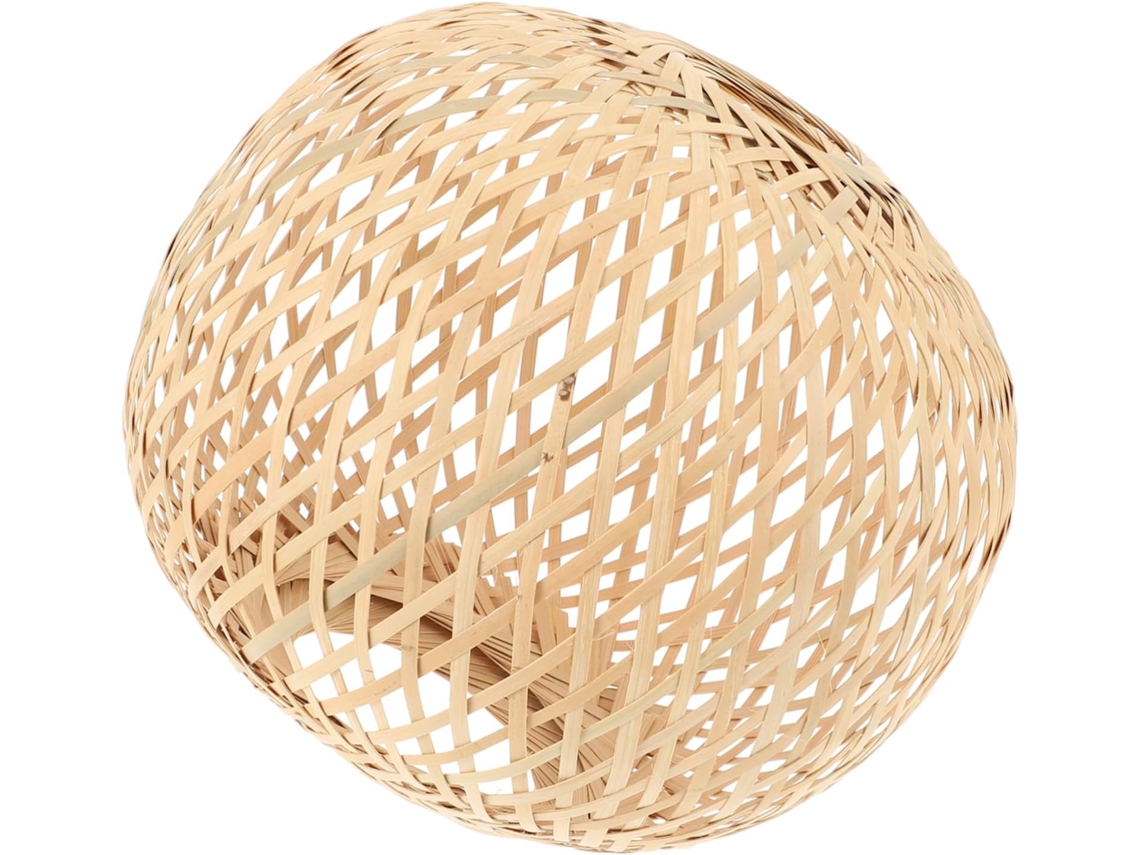Capa Para Lustre Feita À Mão Em Bambu, Capa Criativa Para Lâmpada Em Bambu Natural, Fácil De Instalar.