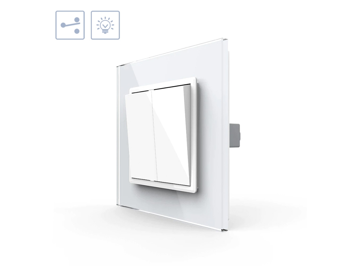 Interruptor Comutador Duplo Moldura LEDBOX