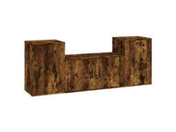 Tv Cabinet Set, Tv Cabinet Sets Vidaxl Marrom Madeira Processada (n/a)