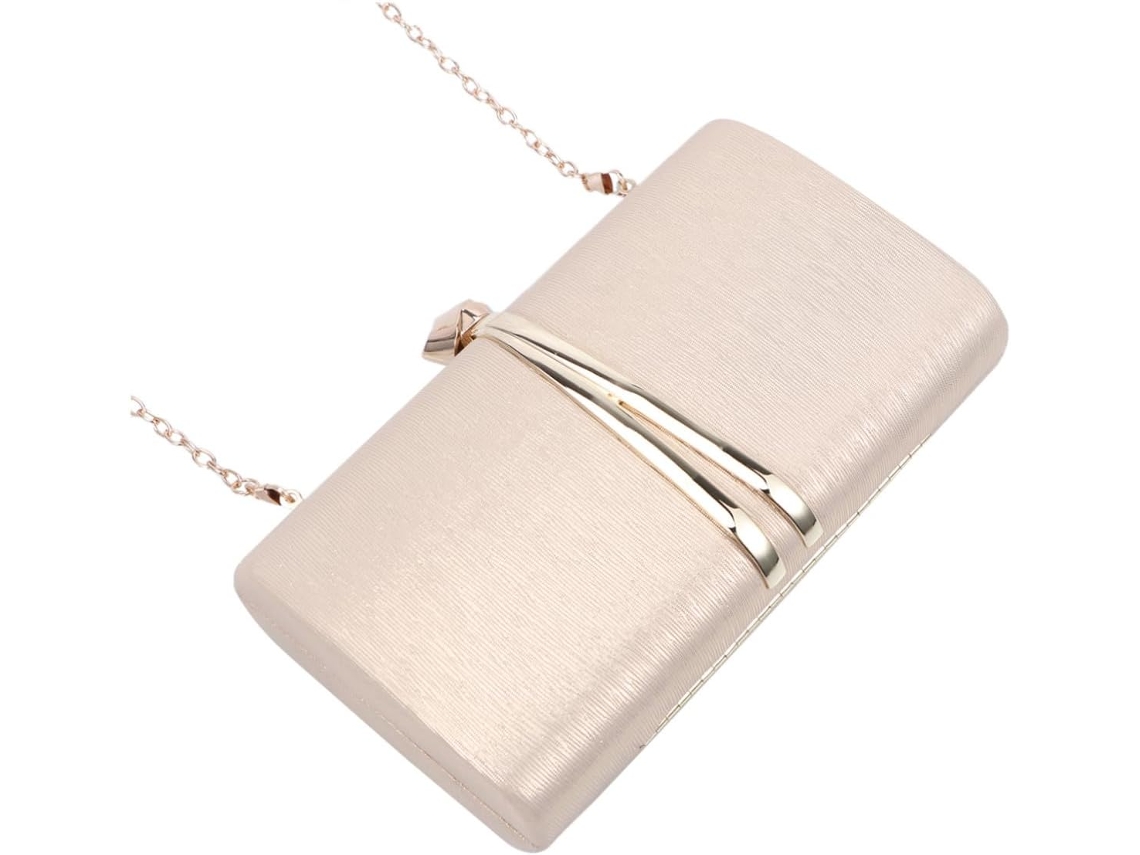 Bolsa Clutch Feminina, Bolsa De Mão Simples Para Casamento À Noite Com Corrente Ajustável.