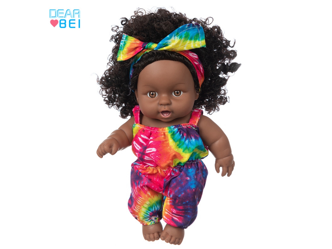 Boneca De 20 Cm (8 Polegadas), Feita De Vinil Seguro, Com Pele Negra Africana, Um Presente Ideal Para Meninas.