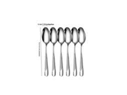 Conjunto De Talheres Silver Star Diamond Em Aço Inoxidável (6 Colheres De Chá) - Faca, Garfo E Colher