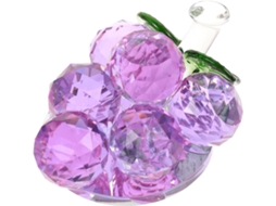 Ornamento De Uva De Cristal Roxo 160g, Figura Artesanal Para Decoração De Mesa E Casa Ornamento De Uva De Cristal Roxo 160g, Figura Art Gokoco