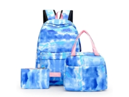 Mochila Carteira Lancheira Tie Dye Aquaforge