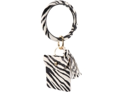 Chaveiro De Zebra Com Bolsa - Mini Organizador De Moedas E Chaves