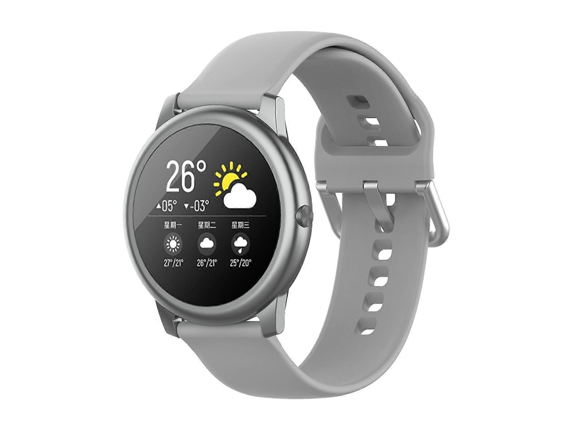 Pulseira De Silicone Prateada Sólida Para Xiaomi Haylou Solar Ls05, Tamanho: 22 Mm (roxa)