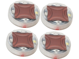 Besportble Conjunto De 4-luzes Solares Decorativas Para Pneus Carro Com Modos Intermitência, Luzes Sem Fio Para Rodas