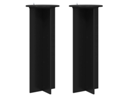 Conjunto 2 Suporte Moderno Para Plantas Vidaxl Preto Derivados De Madeira (ø40 X 100 Cm)