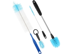 Conjunto De 4 Escovas Para Limpeza De Mamadeiras: 3 Escovas Para Copos E 1 Escova Para Copos