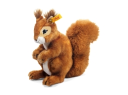 Esquilo De Pelúcia Steiff Niki, Vermelho Acastanhado, 21 Cm Brinquedo Macio E Fofinho