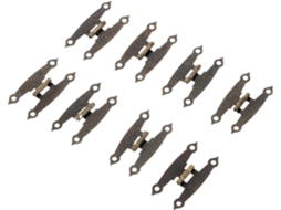 Conjunto De 8 Dobradiças Longas Em Liga Zinco Bronze Antigo Com 4