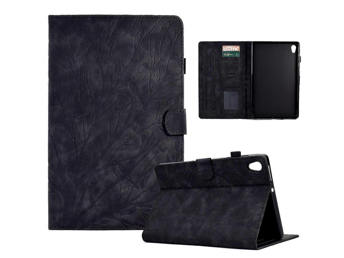 Capa Para Tablet Lenovo M10 Hd 2ª Geração X306x Fortune Tree Pressure Flower Em Pu Com Função De Ativação/desativação Da Função De Hibernação.