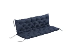 Almofada para Banco Com Encosto Poliéster e Algodão Cor Azul Marrinho 150x98x8cm Outsunny