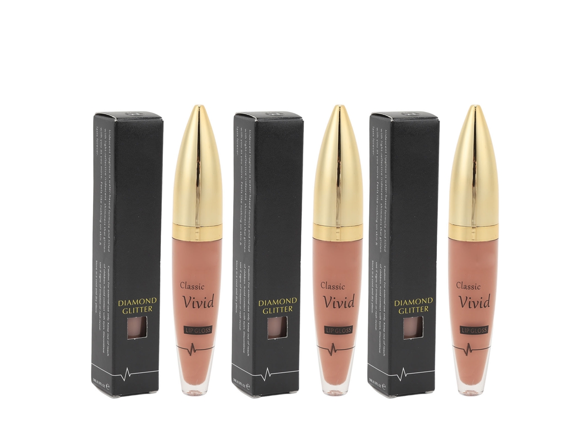 3 Unidades De Brillo Labial Mate Impermeable De Larga Duración Hidratante 5ml Gloss Labial Nude Para Maquillaje 01