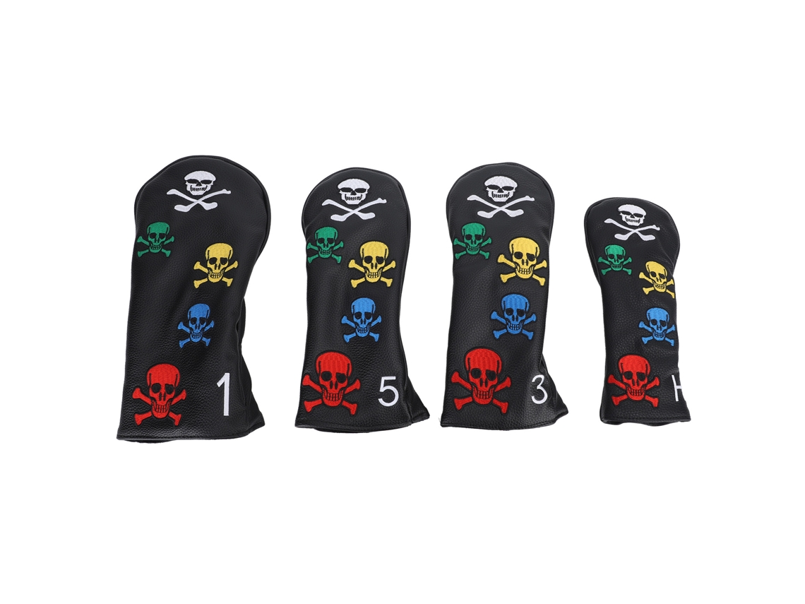 Capas de Cabeça de Taco de Golfe Caveira Skeleton para Woods e Irons