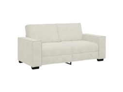 Sofá de 2 Lugares, Cor Creme, 180x78x84 Cm, em Veludo MAISON EXCLUSIVE