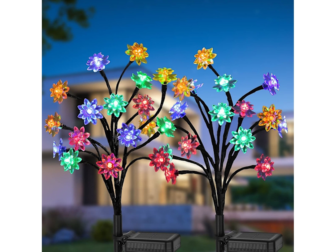 Luminária solar decorativa à prova d'água para jardim, pátio, gramado, caminho e decoração natalina AQUAFORGE