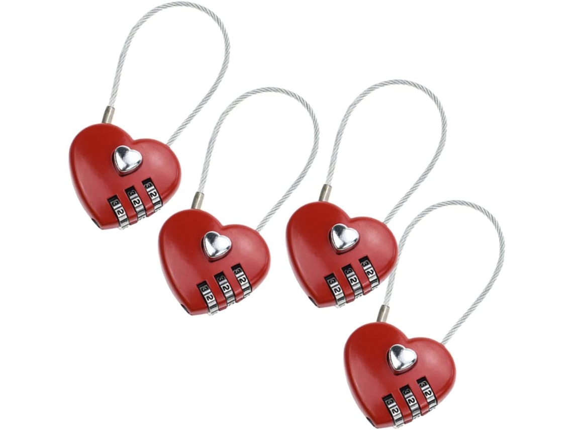 Kit De 2 Cadeados De Metal Com Strass E Chaves Para Malas, Caixas E Muito Mais Para Uso Doméstico E Profissional