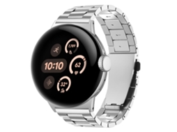 Pulseira para Google Pixel Watch 1/2, resistente e em aço inoxidável, 41 mm (banhada) czhhmart