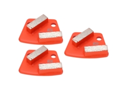 3 Peças De Sapatos De Esmerilado De Diamante Trapezoidal Para Corte Agresivo De Concreto, 2 Dentes Largos, Laranja 60