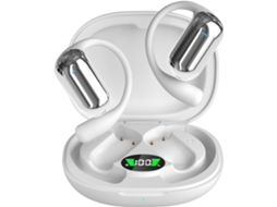 Fones de Ouvido Bluetooth com Gancho para Orelha e Microfone com Cancelamento de Ruído para Esportes/exercícios/corrida JIAPEI (branco)