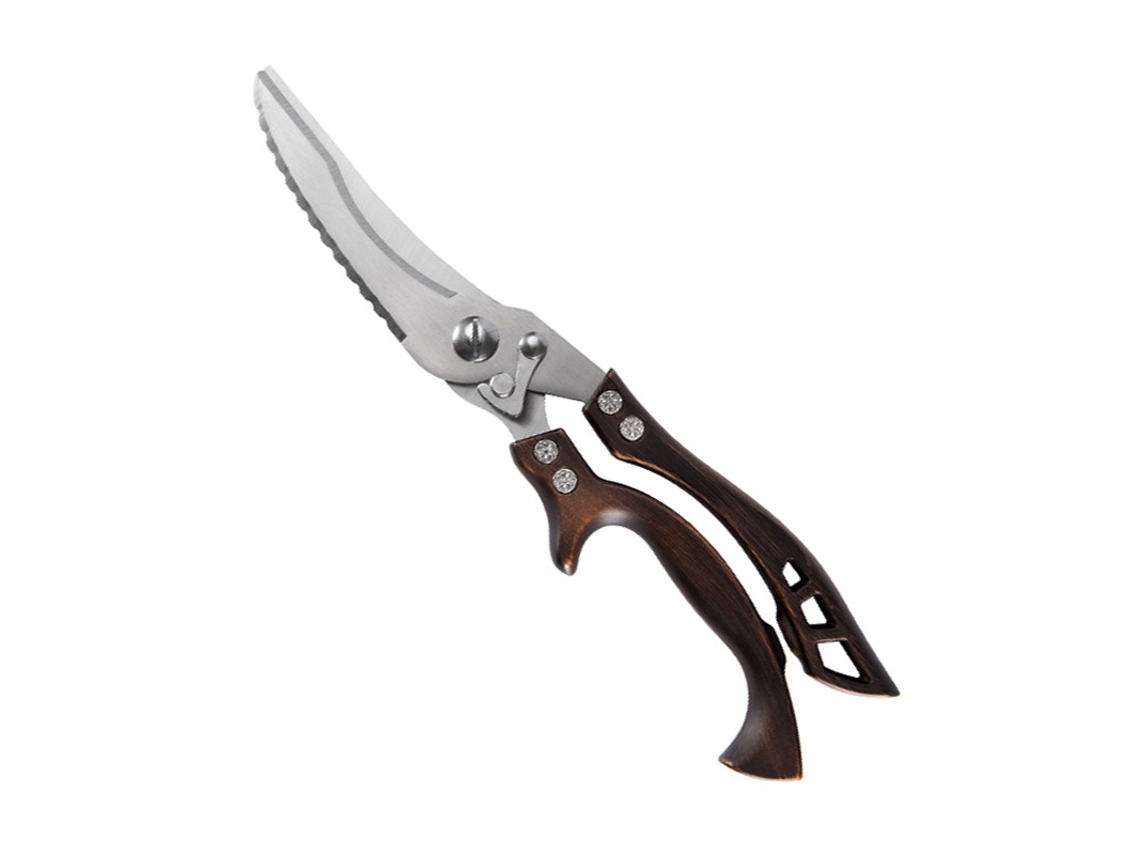 1 Tesoura de cozinha profissional Slowmoose em aço inoxidável e cobre antigo