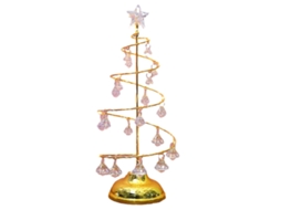 1 Peça Natal 7*7*19Cmled Luz Quente Cristal Árvore de Natal Ornamento de Mesa Luz Noturna