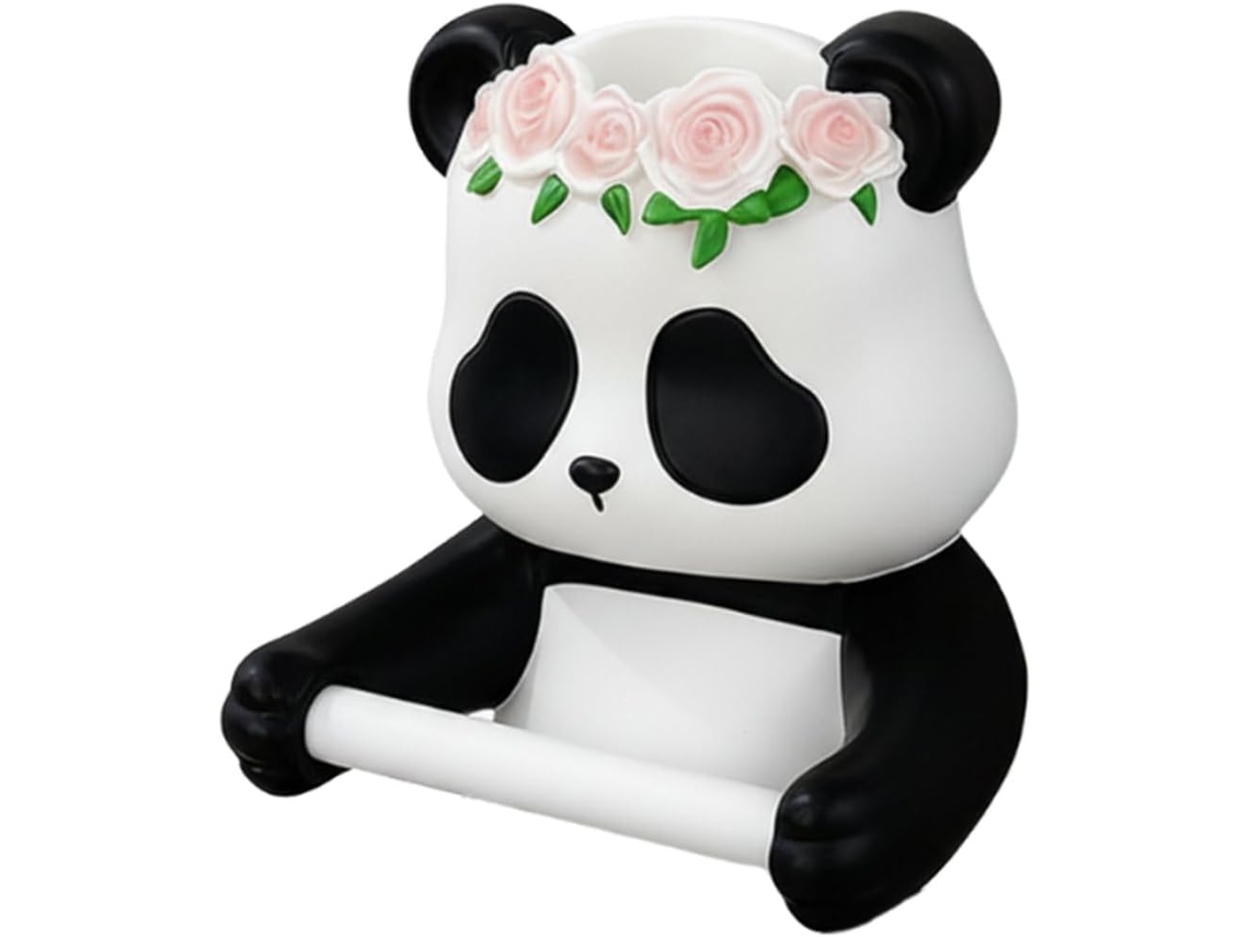 Suporte De Papel Higiênico Parede, Com Design De Panda, Dispensador De Papel Higiênico E Toalha Para Cozinha Banheiro
