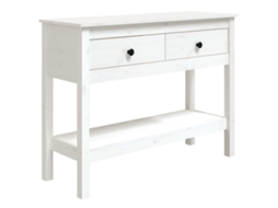 Console Table, Console Tables Vidaxl Branco Madeira De Pinho (n/a)
