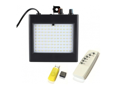 Luz De Discoteca Para Palco De Dj Iluminação Estroboscópica Com Flash 108 Led Rgb 6 Cores Sala De Estar 25W (Preto) SUNNING