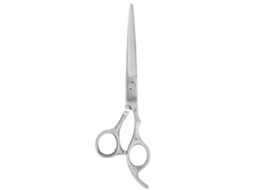 Tesoura de corte de cabelo plana 2026 para barbearia e uso doméstico, tesoura profissional para cabeleireiro.