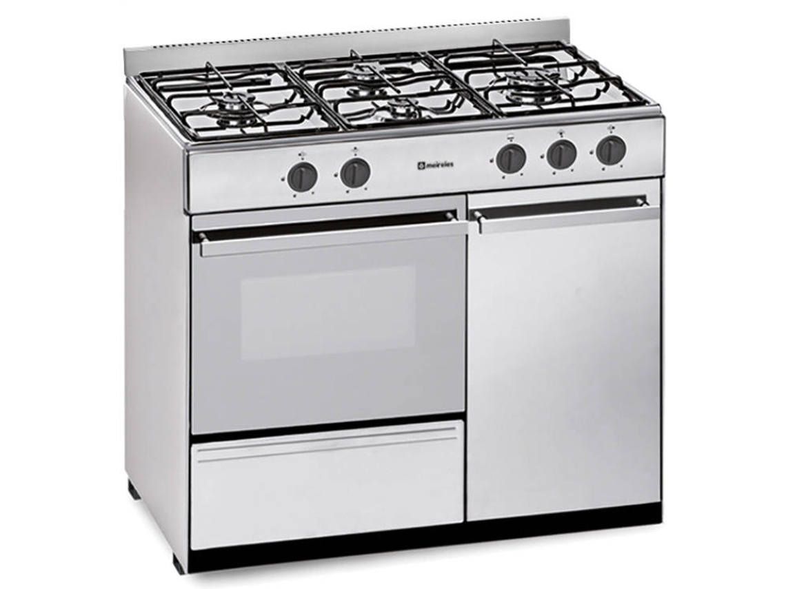 Fogão MEIRELES N 920 X ST PORTA BOTI (55 L - Gás Butano/Propano - Inox)