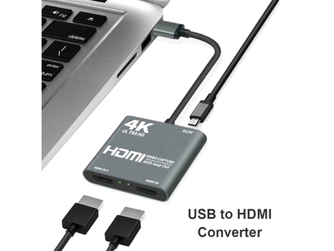 Transmissão Em Loop 1080p 60fps, Gravação De Vídeo 4k Hdmi Usb 3.0
