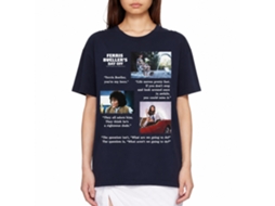 Rockinstone Ferris Bueller's Day Off Quotes Navy Adult T-shirt Size:xl