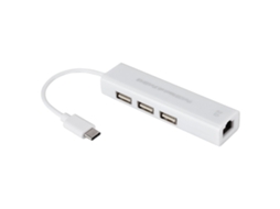 Hub Usb Type-c Para Ethernet, 100mbps Sem Drivers, Função De Placa De Rede Hub 2.0